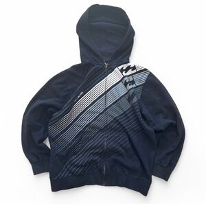 Y2K BILLABONG BLACK ZIP UP HOODIE - XL BOYS